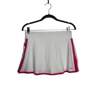 Nike Fit Dry White Pink Trim Tennis Mini Skort Women's Small NEW